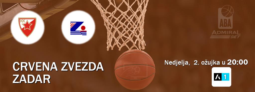 Izravni prijenos utakmice Crvena zvezda i Zadar pratite uživo na Arena Sport 1 (nedjelja,  2. ožujka u  20:00).