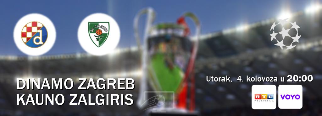 Izravni prijenos utakmice Dinamo Zagreb i Kauno Zalgiris pratite uživo na RTL i Voyo (utorak, 4. kolovoza u 20:00). Izravni prijenos utakmice Dinamo Zagreb i Kauno Zalgiris pratite uživo na RTL i Voyo (utorak, 4. kolovoza u 20:00).