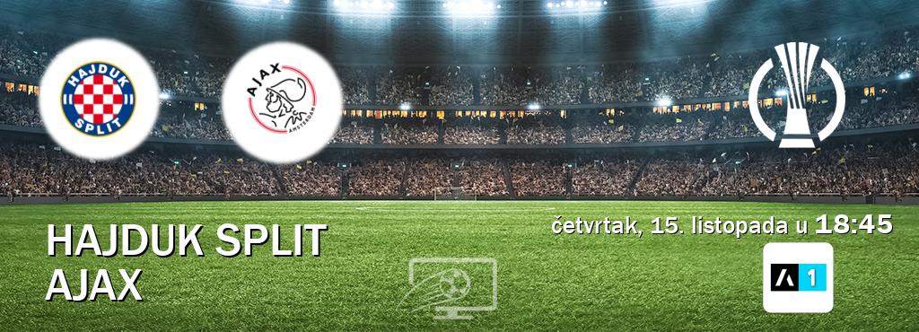 Izravni prijenos utakmice Hajduk Split i Ajax pratite uživo na Arena Sport 1 (četvrtak, 15. listopada u 18:45). Izravni prijenos utakmice Hajduk Split i Ajax pratite uživo na Arena Sport 1 (četvrtak, 15. listopada u 18:45).