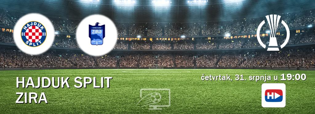 Izravni prijenos utakmice Hajduk Split i Zira pratite uživo na <b>Hajduk Digital TV</b> (četvrtak, 31. srpnja u  19:00).