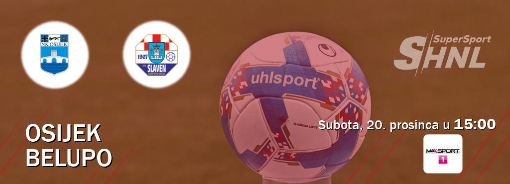 Izravni prijenos utakmice Osijek i Belupo pratite uživo na MAXSport1 (subota, 20. prosinca u  15:00).
