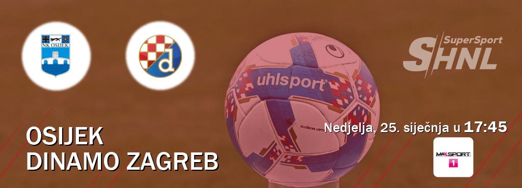 Izravni prijenos utakmice Osijek i Dinamo Zagreb pratite uživo na MAXSport1 (nedjelja, 25. siječnja u  17:45).