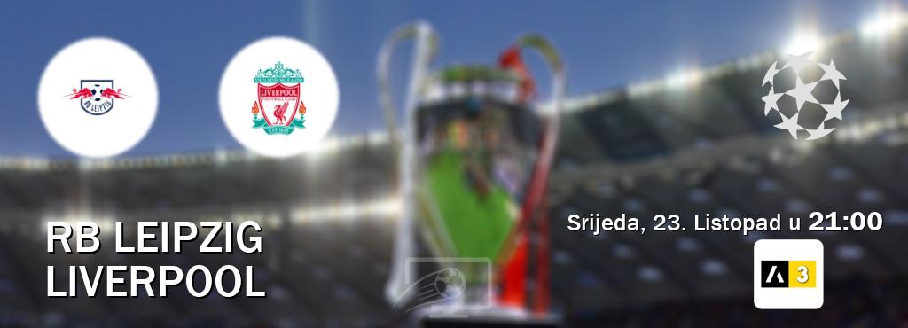 Izravni prijenos utakmice RB Leipzig i Liverpool pratite uživo na Arena Sport 3 (Srijeda, 23. Listopad u  21:00).