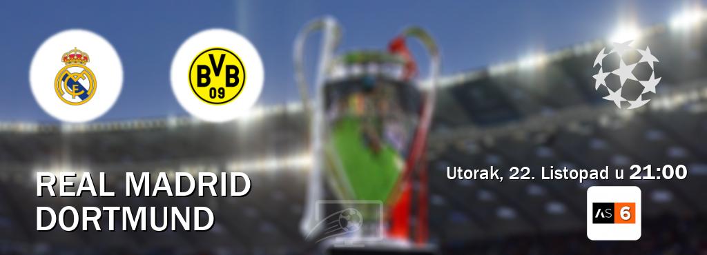 Izravni prijenos utakmice Real Madrid i Dortmund pratite uživo na Arena Sport 6 (Utorak, 22. Listopad u  21:00).