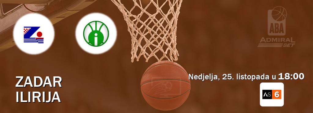 Izravni prijenos utakmice Zadar i Ilirija pratite uživo na Arena Sport 6 (nedjelja, 25. listopada u 18:00). Izravni prijenos utakmice Zadar i Ilirija pratite uživo na Arena Sport 6 (nedjelja, 25. listopada u 18:00).